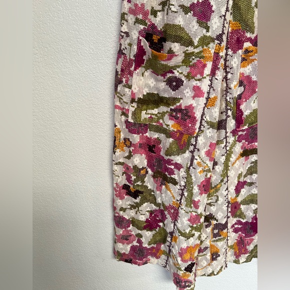 Zara Floral Textured Jumpsuit Cover Up 8 NWOT Resort Wear / Vacation - Picture 6 of 9